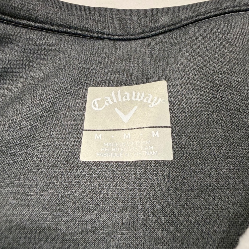 Callaway Mens Medium Heather Gray 1/4 Zip Pullover Long Sleeve Golf Sweater New - Picture 5 of 11